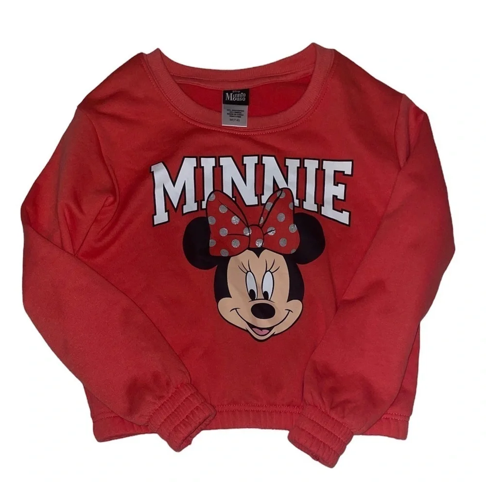 Disney Minnie Mouse Red Girls Sweater Size 7 - Picture 5 of 5